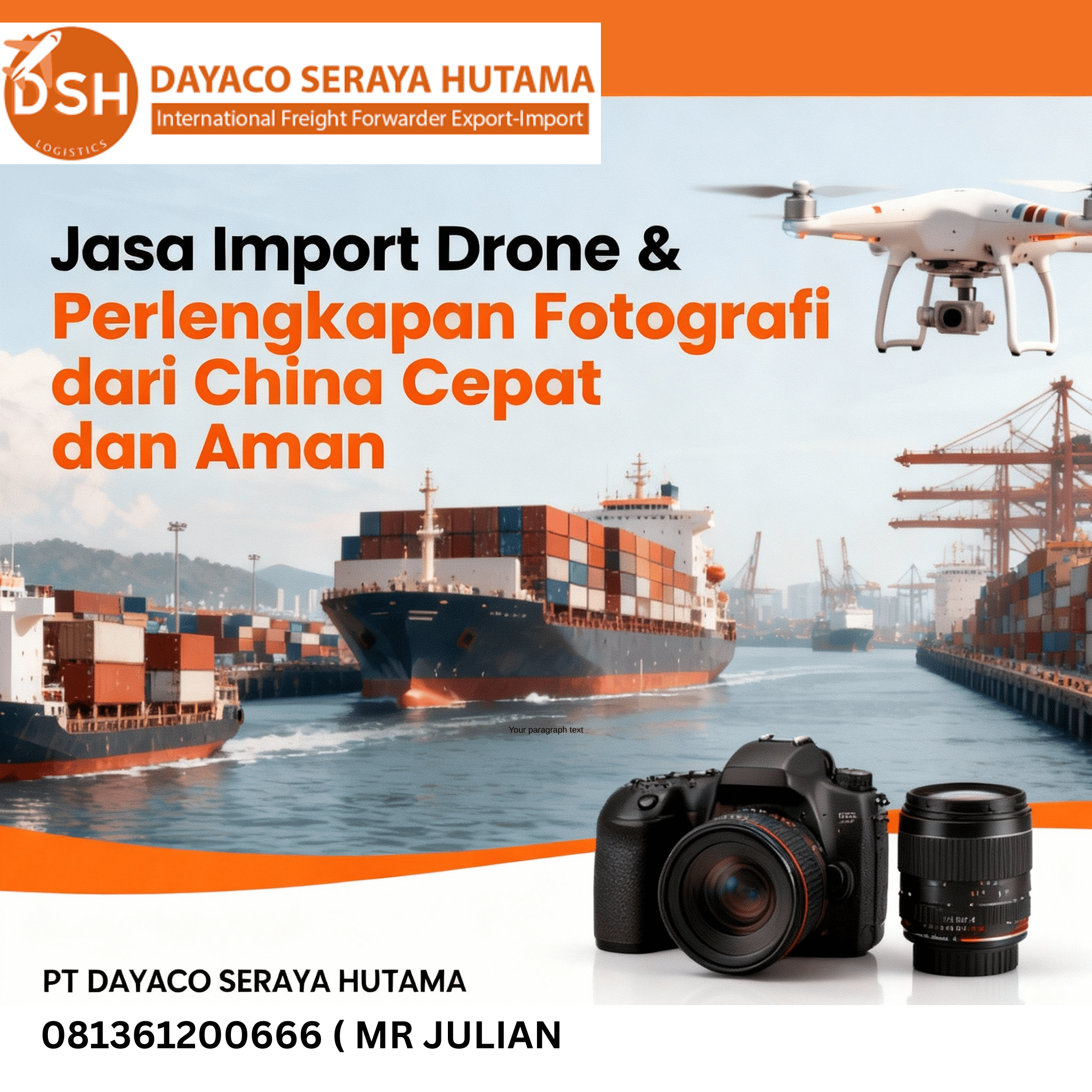 Import Drone & Perlengkapan Fotografi dari China Cepat dan Aman