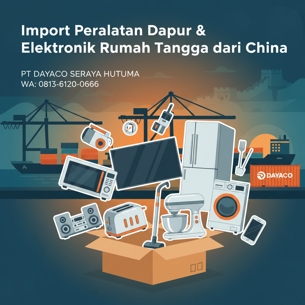 Import Peralatan Dapur & Elektronik Rumah Tangga dari China