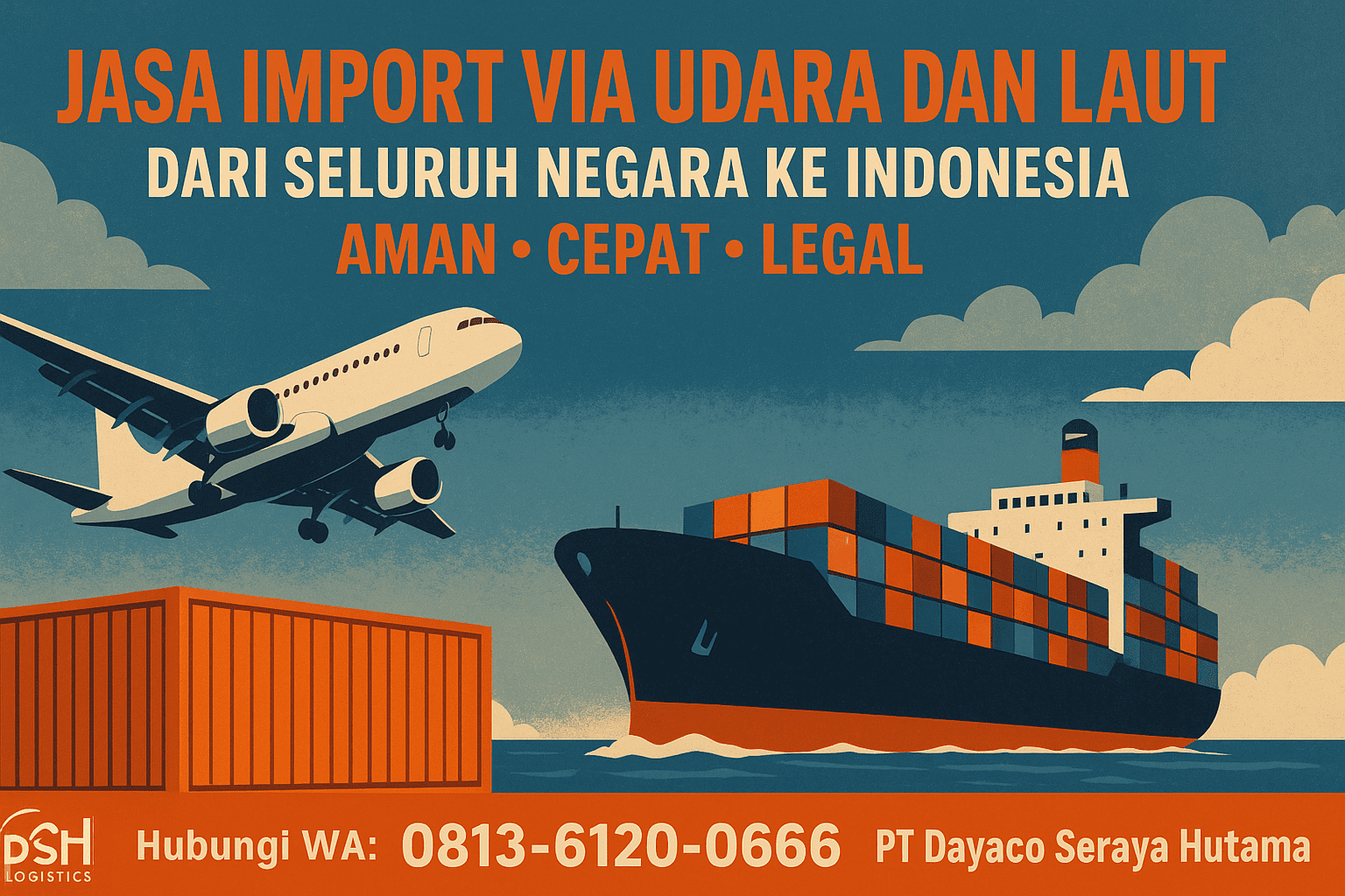 Jasa Import Via Udara dan Laut dari Seluruh Negara ke Indonesia